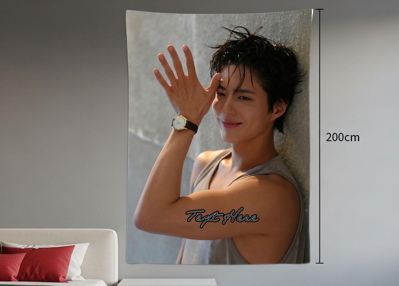 Park Bo Gum Hanging Tapestry | Personalized Wall Art | Polyester Fabric | Ship Flag Banner