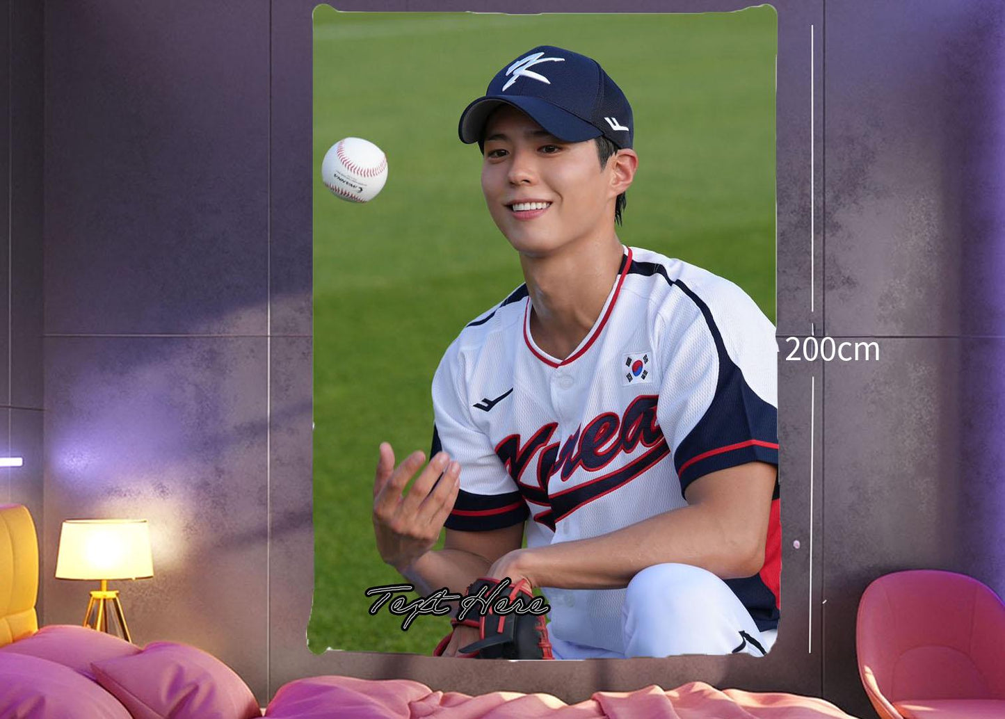 Park Bo Gum Hanging Tapestry | Personalized Wall Art | Polyester Fabric | Ship Flag Banner