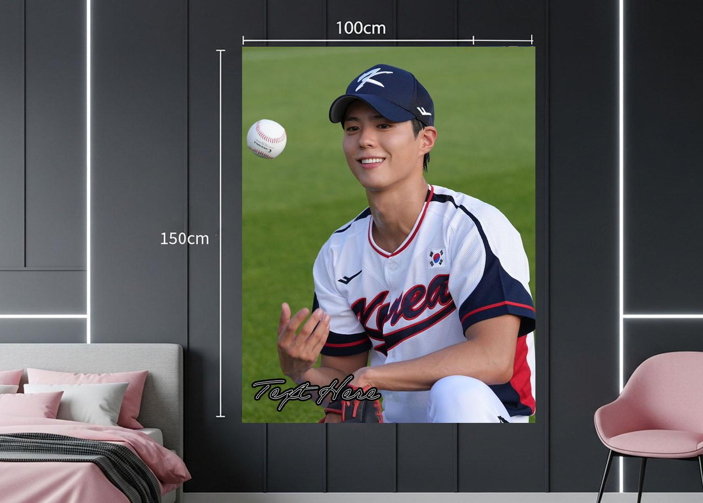 Park Bo Gum Hanging Tapestry | Personalized Wall Art | Polyester Fabric | Ship Flag Banner