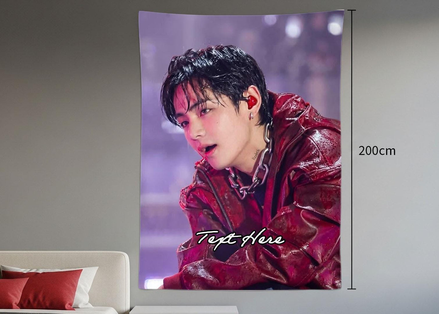 Taehyung Hanging Tapestry | Bantan Boys | Personalized Wall Art | Polyester Fabric | Ship Flag Banner