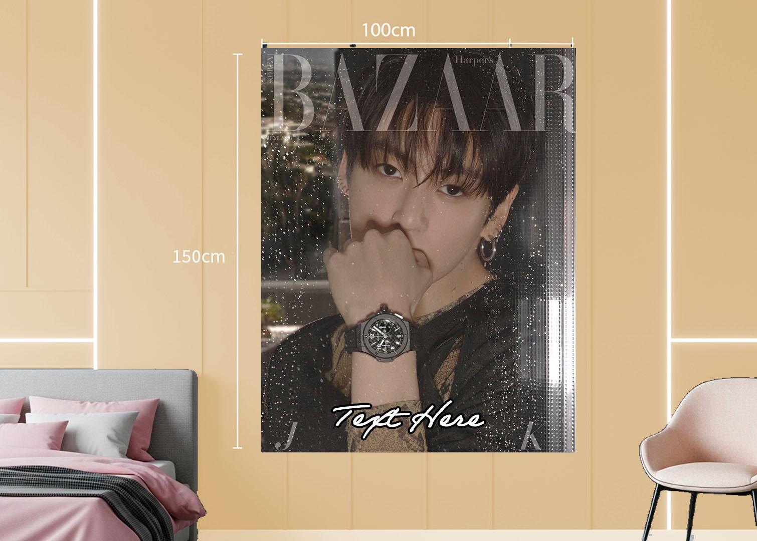 Jungkook Hanging Tapestry | Bantan Boys | Personalized Wall Art | Polyester Fabric | Ship Flag Banner