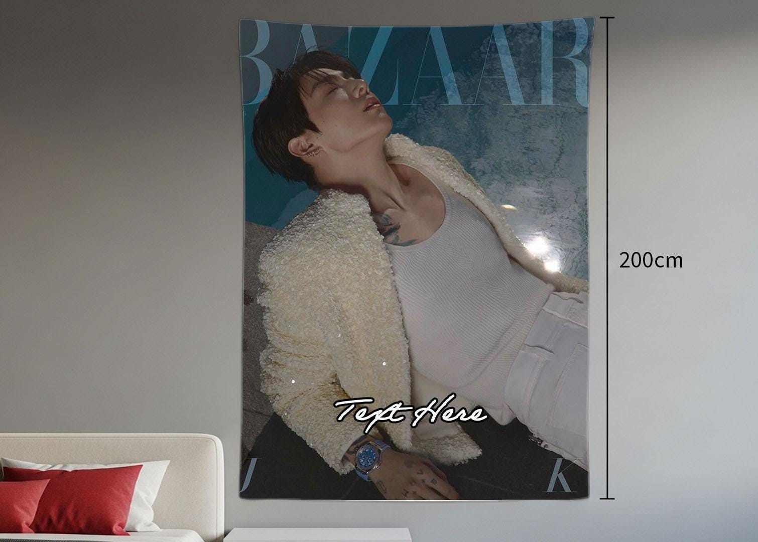 Jungkook Hanging Tapestry | Bantan Boys | Personalized Wall Art | Polyester Fabric | Ship Flag Banner