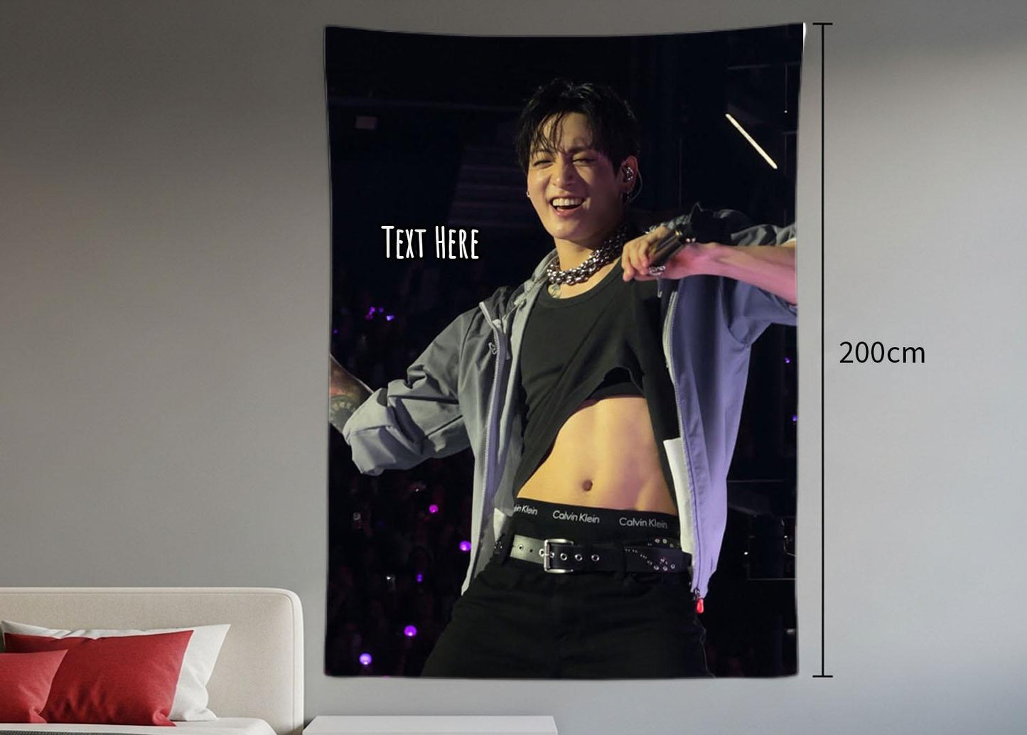Jungkook Hanging Tapestry | Bantan Boys | Personalized Wall Art | Polyester Fabric | Ship Flag Banner
