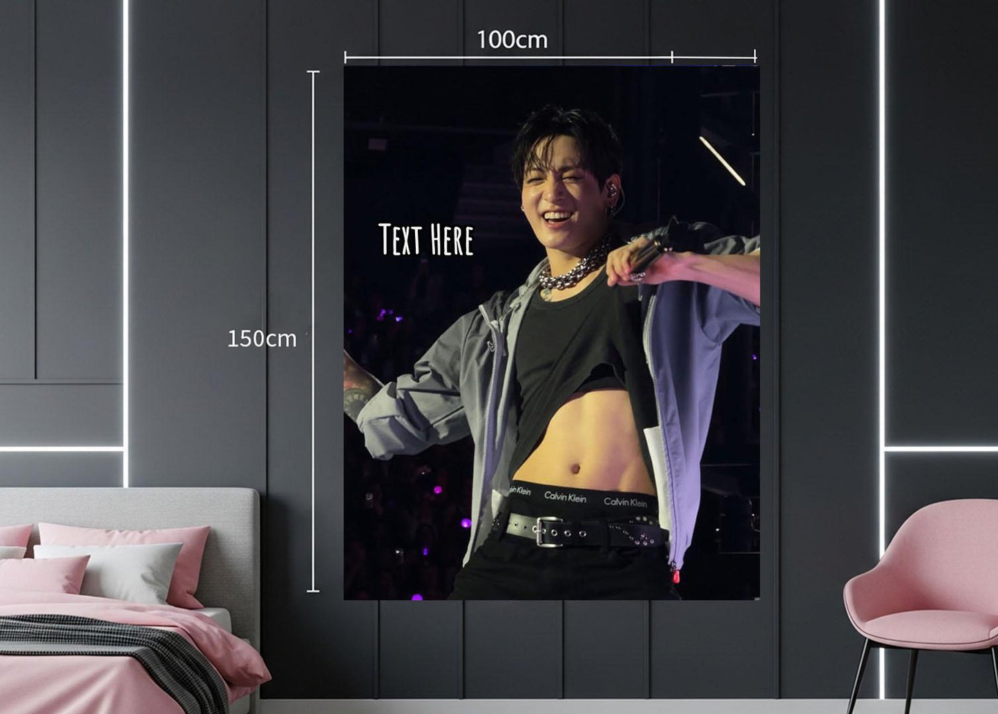 Jungkook Hanging Tapestry | Bantan Boys | Personalized Wall Art | Polyester Fabric | Ship Flag Banner