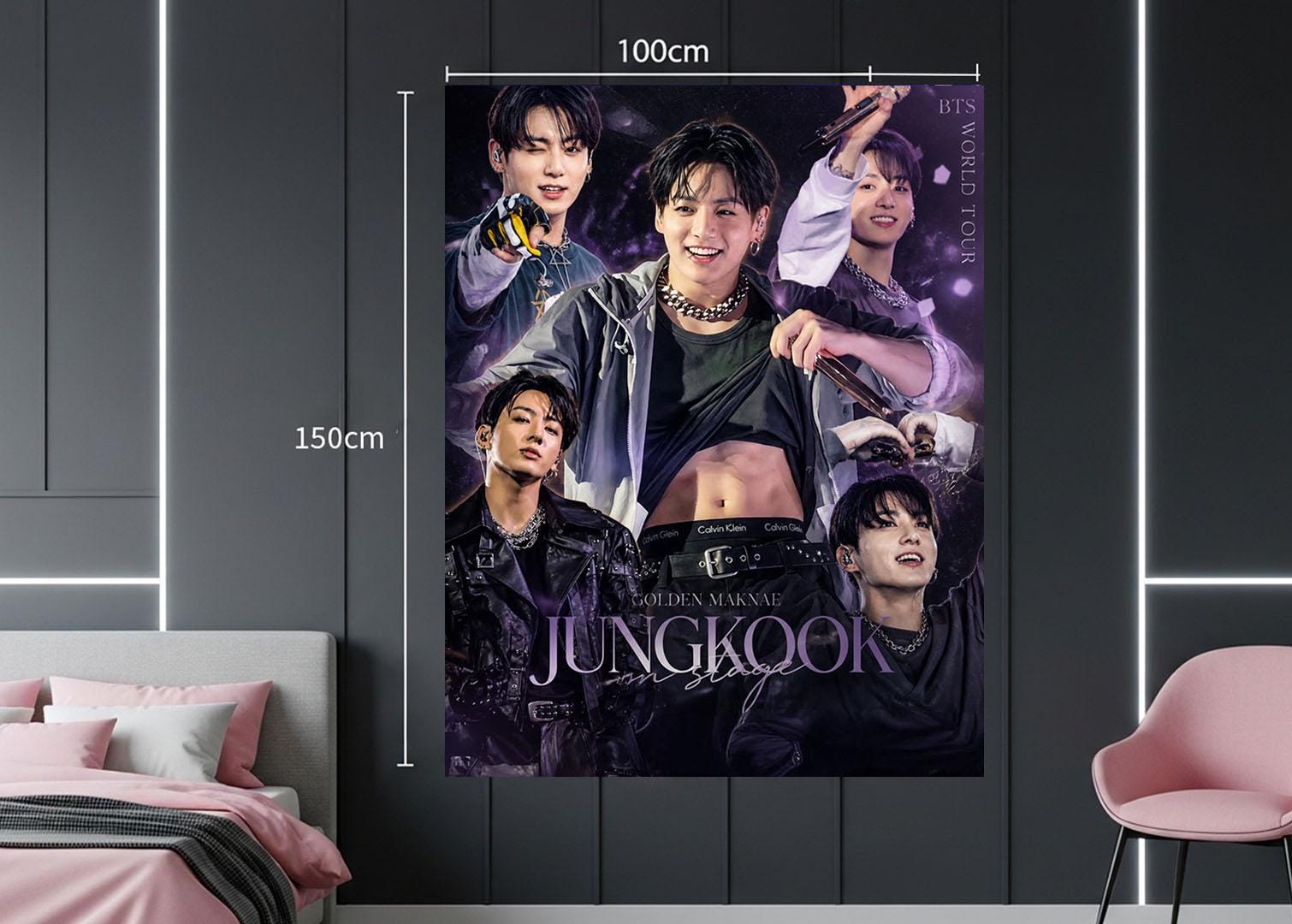 Jungkook Hanging Tapestry | Bantan Boys | Personalized Wall Art | Polyester Fabric | Ship Flag Banner