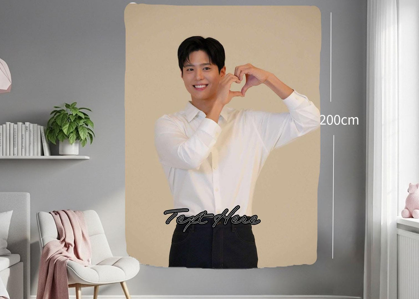 Park Bo Gum Hanging Tapestry | Personalized Wall Art | Polyester Fabric | Ship Flag Banner