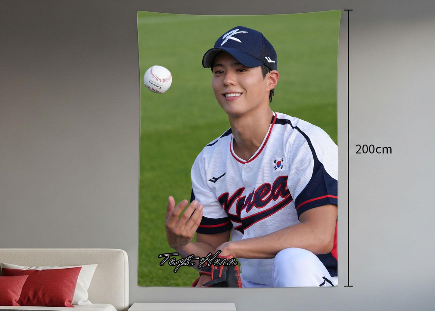 Park Bo Gum Hanging Tapestry | Personalized Wall Art | Polyester Fabric | Ship Flag Banner