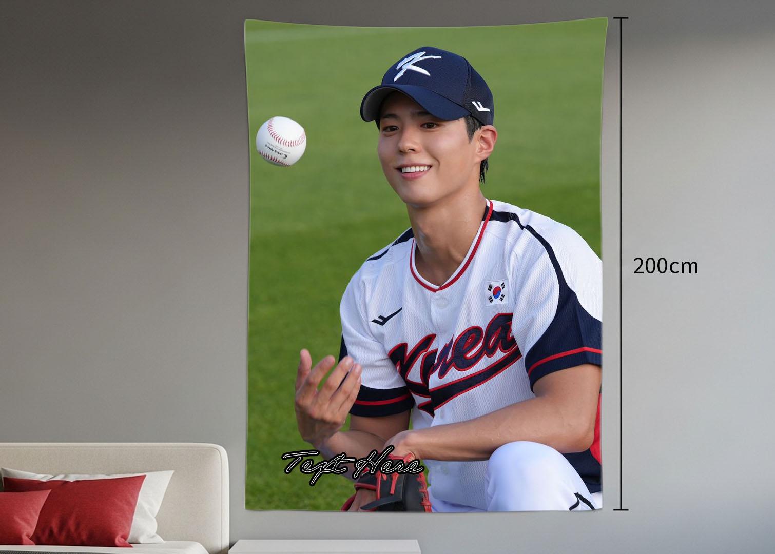 Park Bo Gum Hanging Tapestry | Personalized Wall Art | Polyester Fabric | Ship Flag Banner