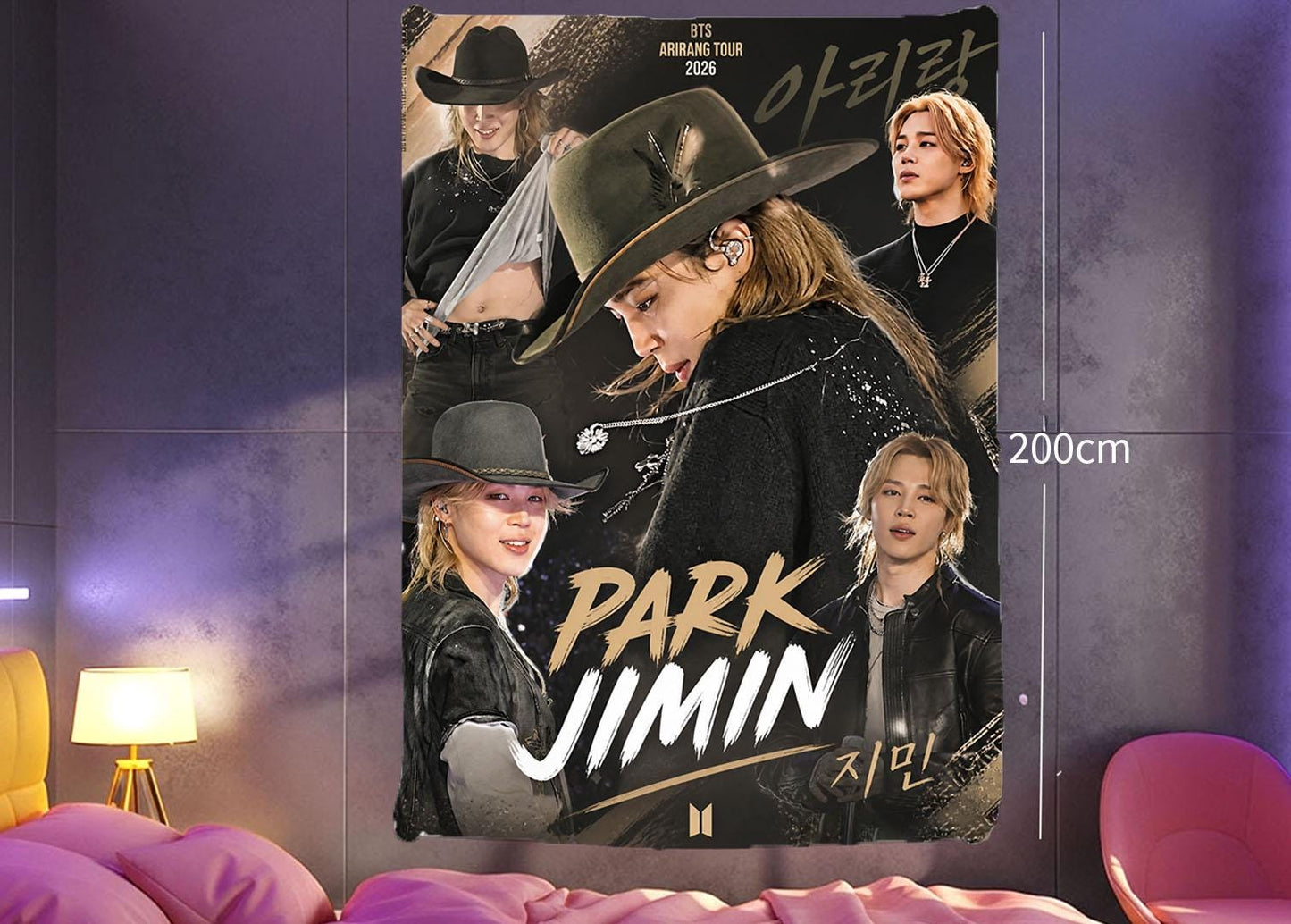 Jimin Hanging Tapestry | Bantan Boys | Personalized Wall Art | Polyester Fabric | Ship Flag Banner