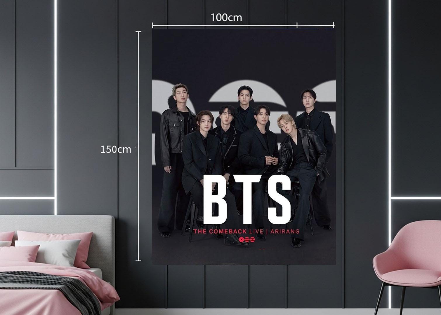 Bangtan Hanging Tapestry | Bantan Boys | Personalized Wall Art | Polyester Fabric | Ship Flag Banner