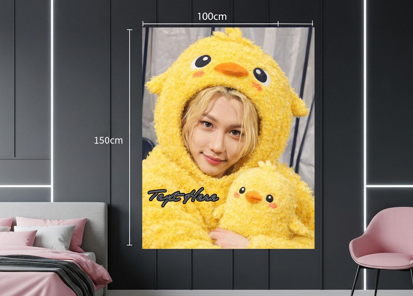Felix Hanging Tapestry | Stray Kids | Personalized Wall Art | Polyester Fabric | Ship Flag Banner