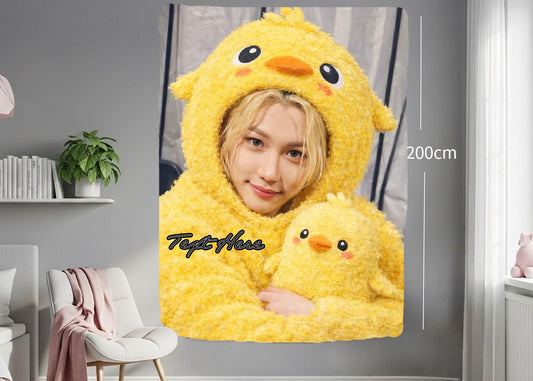 Felix Hanging Tapestry | Stray Kids | Personalized Wall Art | Polyester Fabric | Ship Flag Banner