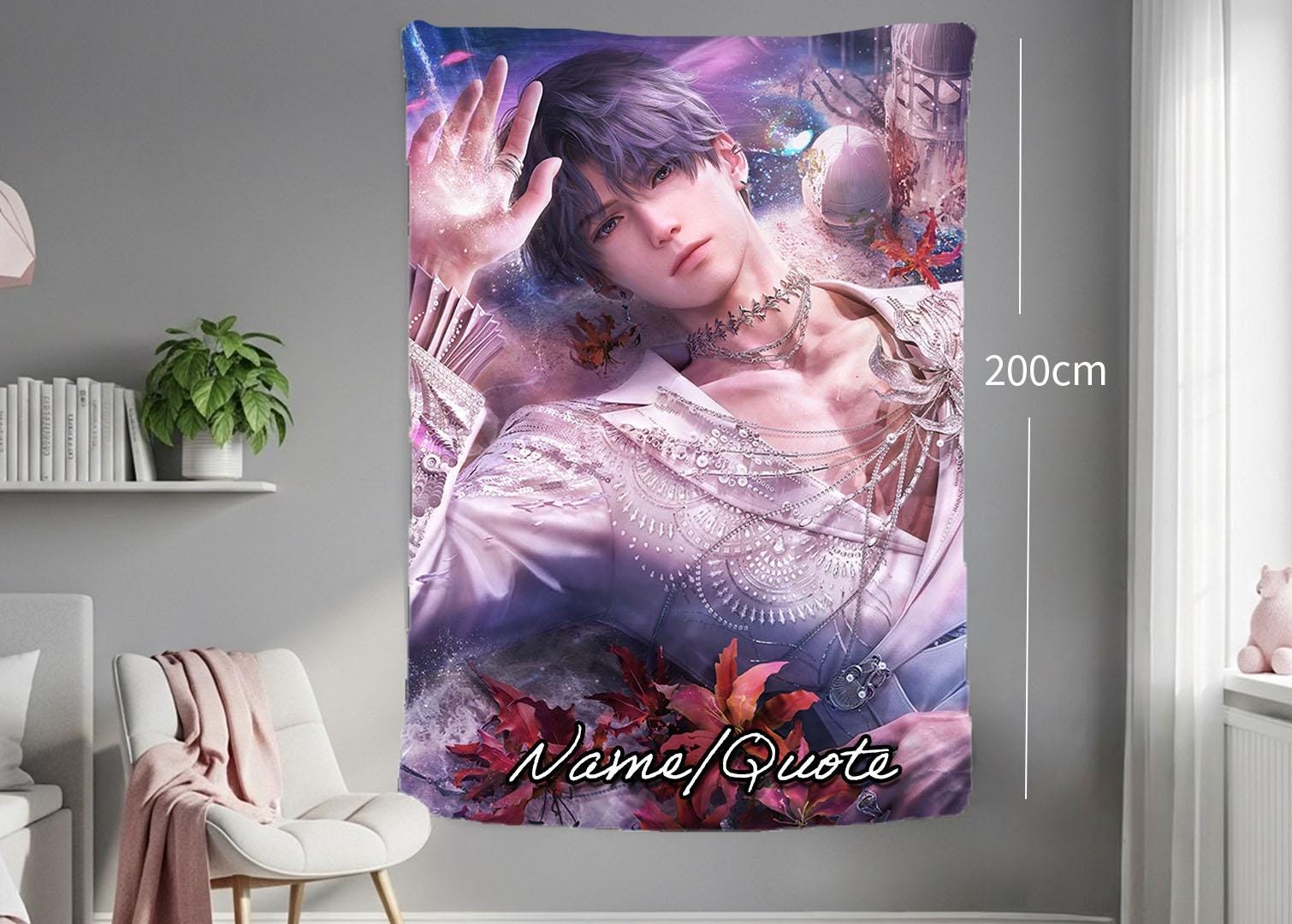 Rafayel Hanging Tapestry | Love and Deepspace | Personalized Wall Art | Polyester Fabric | Ship Flag Banner
