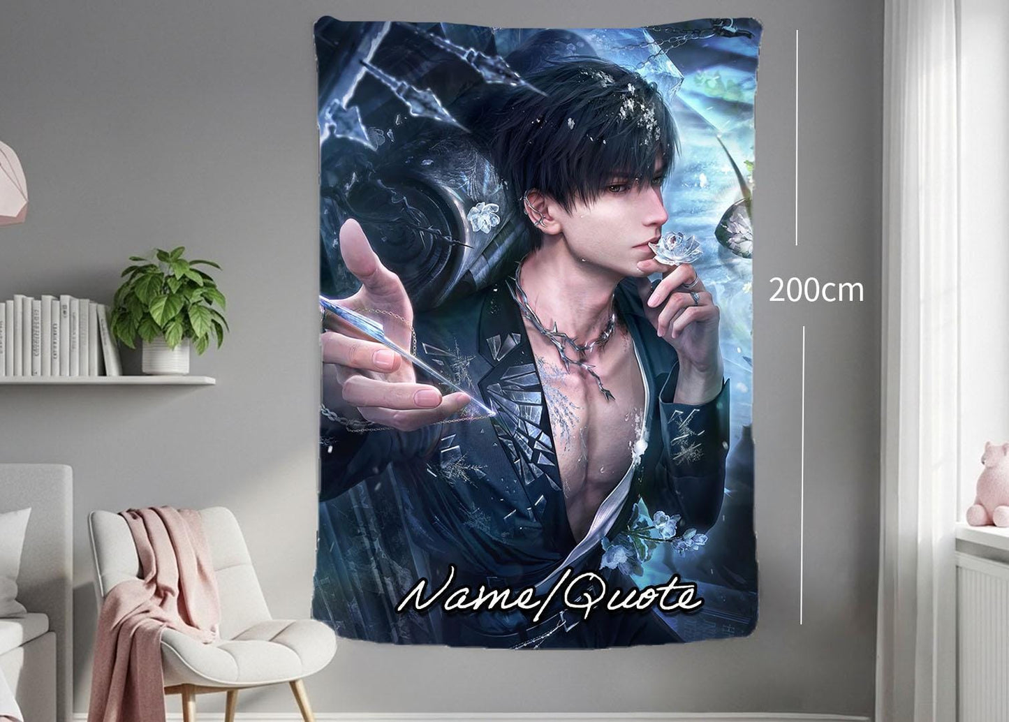 Zayne Hanging Tapestry | Love and Deepspace | Personalized Wall Art | Polyester Fabric | Ship Flag Banner