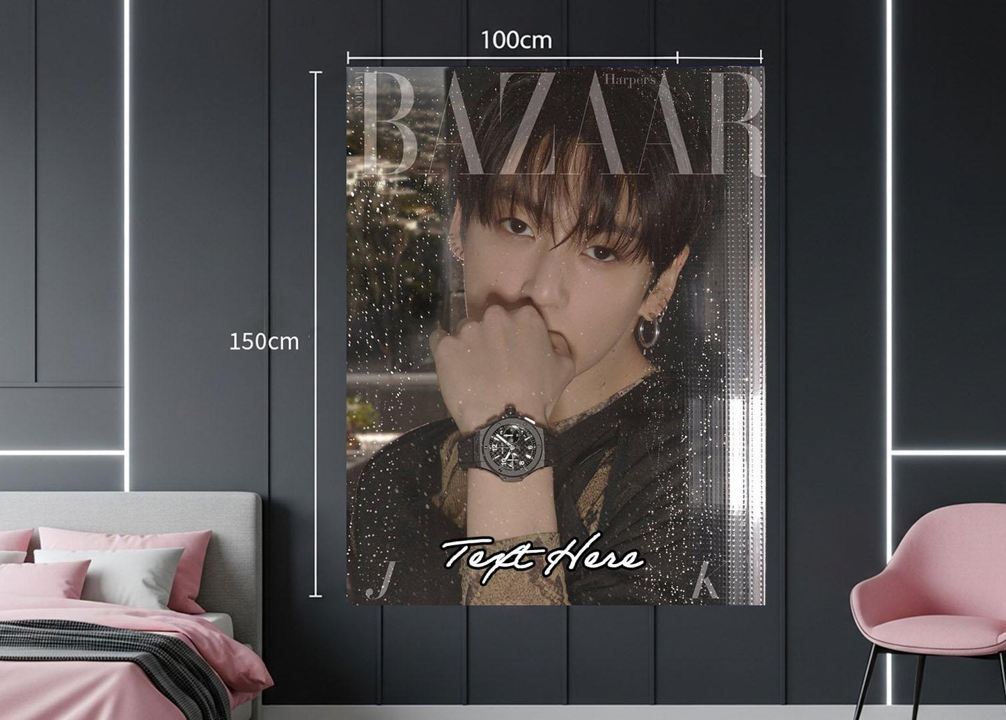 Jungkook Hanging Tapestry | Bantan Boys | Personalized Wall Art | Polyester Fabric | Ship Flag Banner