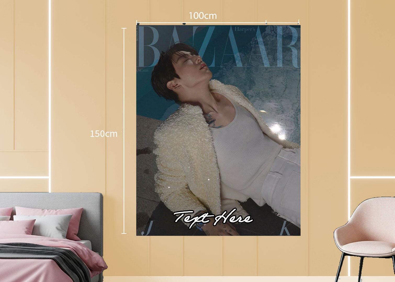 Jungkook Hanging Tapestry | Bantan Boys | Personalized Wall Art | Polyester Fabric | Ship Flag Banner