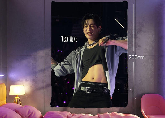 Jungkook Hanging Tapestry | Bantan Boys | Personalized Wall Art | Polyester Fabric | Ship Flag Banner