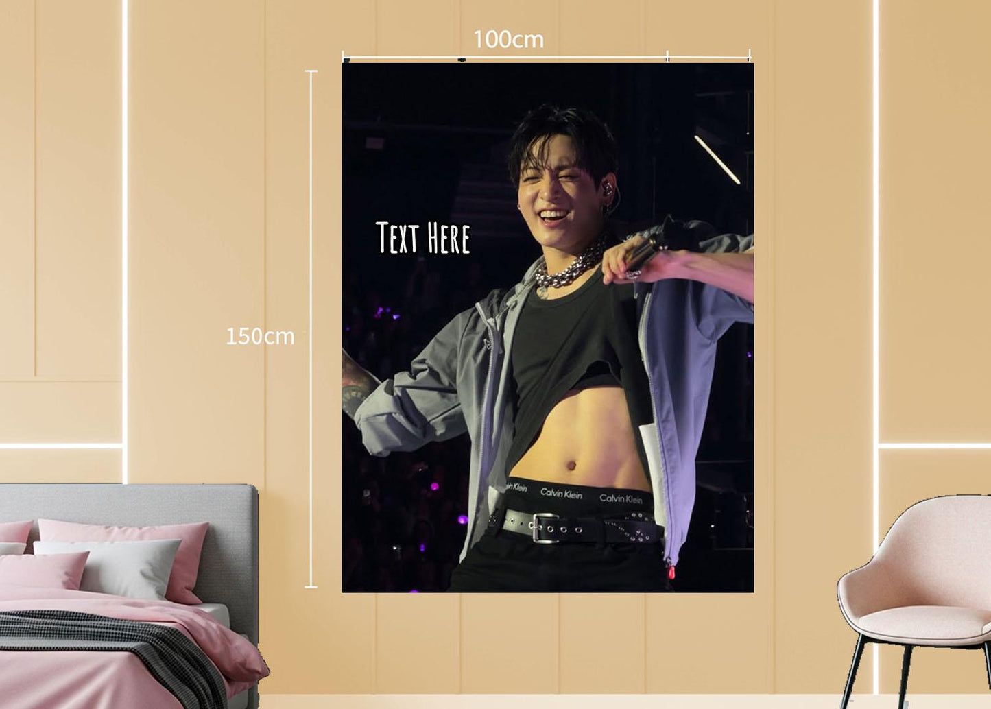 Jungkook Hanging Tapestry | Bantan Boys | Personalized Wall Art | Polyester Fabric | Ship Flag Banner