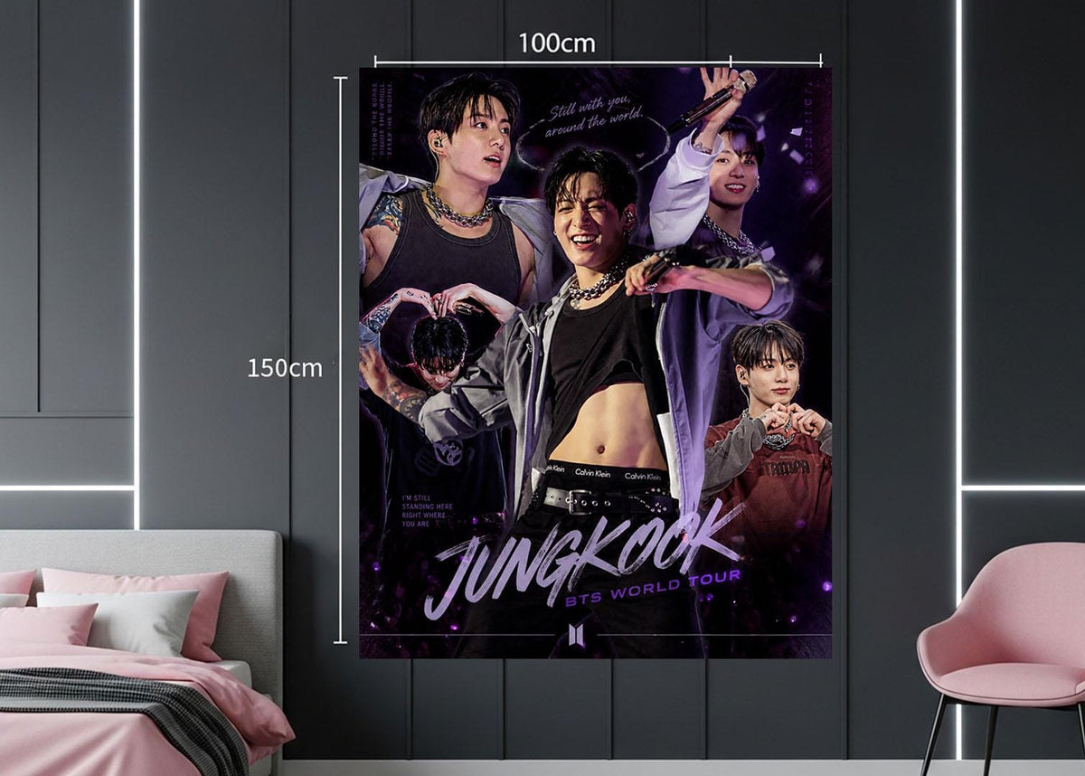 Jungkook Hanging Tapestry | Bantan Boys | Personalized Wall Art | Polyester Fabric | Ship Flag Banner