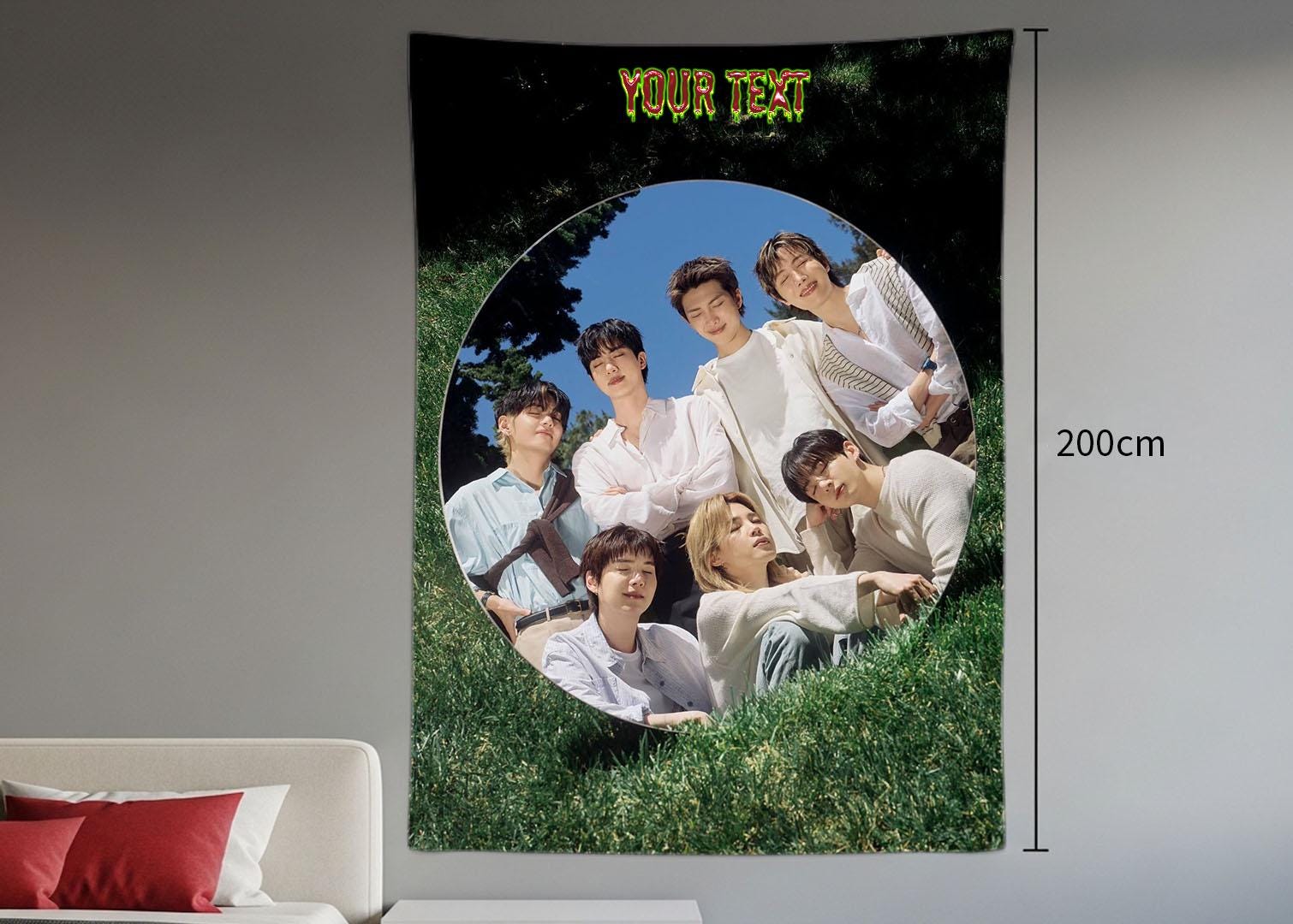 Bangtan Hanging Tapestry | Bantan Boys | Personalized Wall Art | Polyester Fabric | Ship Flag Banner