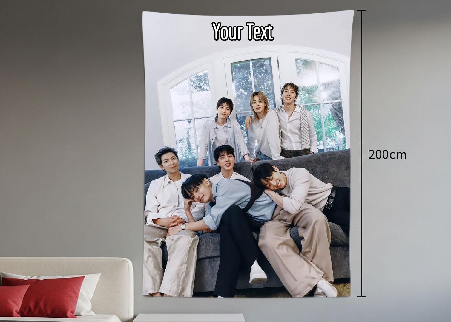 Bangtan Hanging Tapestry | Bantan Boys | Personalized Wall Art | Polyester Fabric | Ship Flag Banner