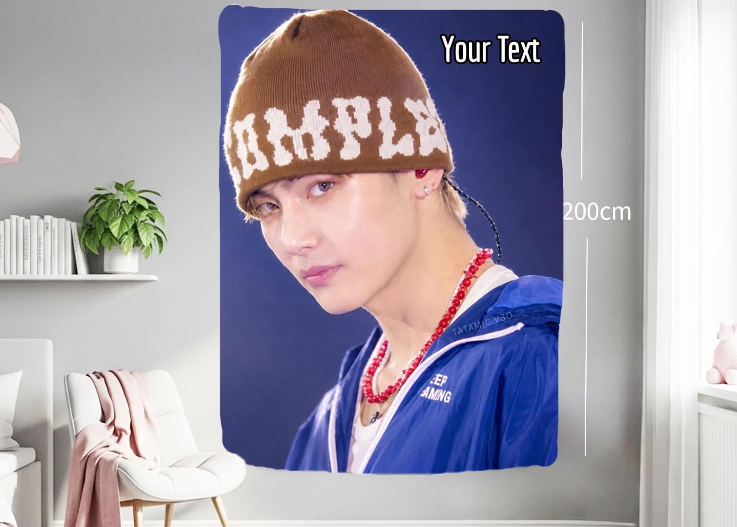 Taehyung Hanging Tapestry | Bantan Boys | Personalized Wall Art | Polyester Fabric | Ship Flag Banner