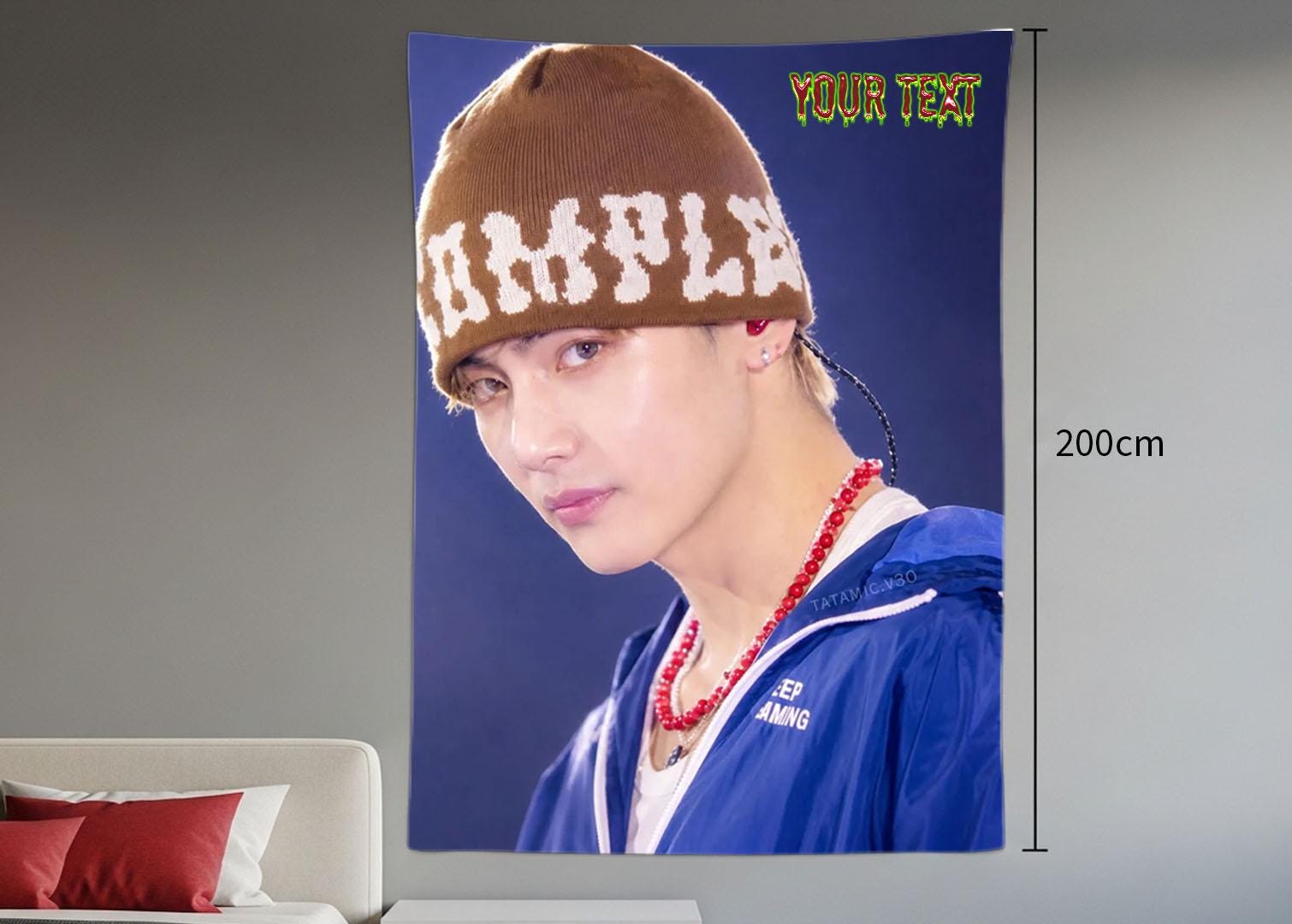 Taehyung Hanging Tapestry | Bantan Boys | Personalized Wall Art | Polyester Fabric | Ship Flag Banner