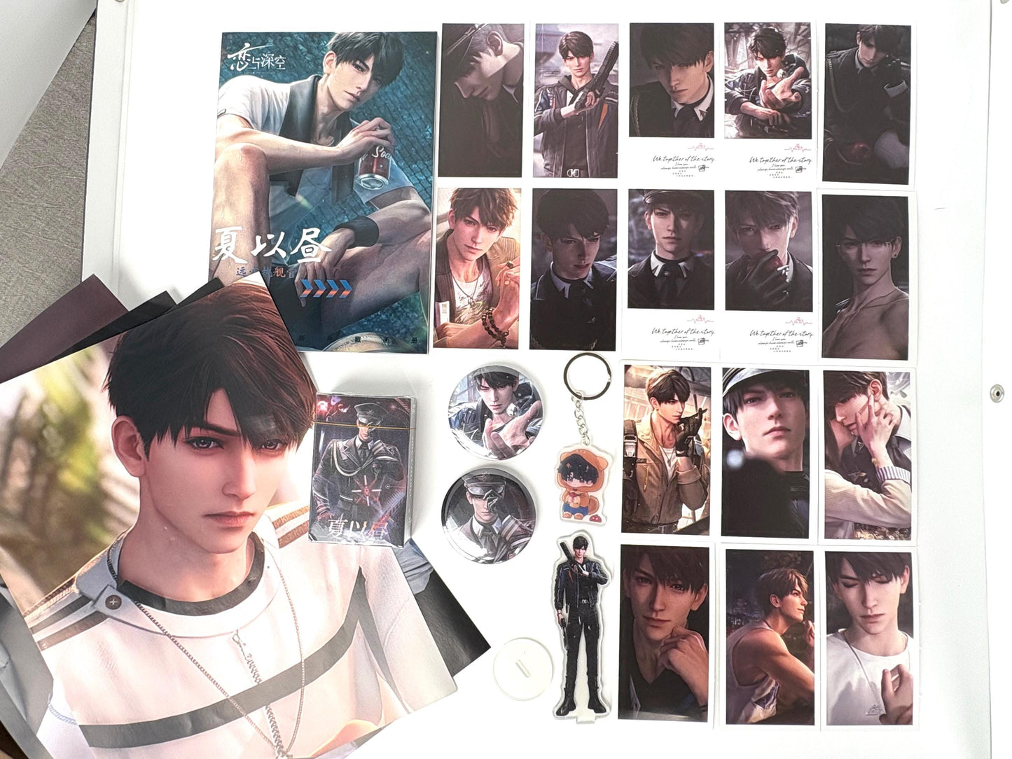 Caleb Bias Pack 75pcs! Badges Photocards Poster Keychain Amaze Box | Love and Deepspace