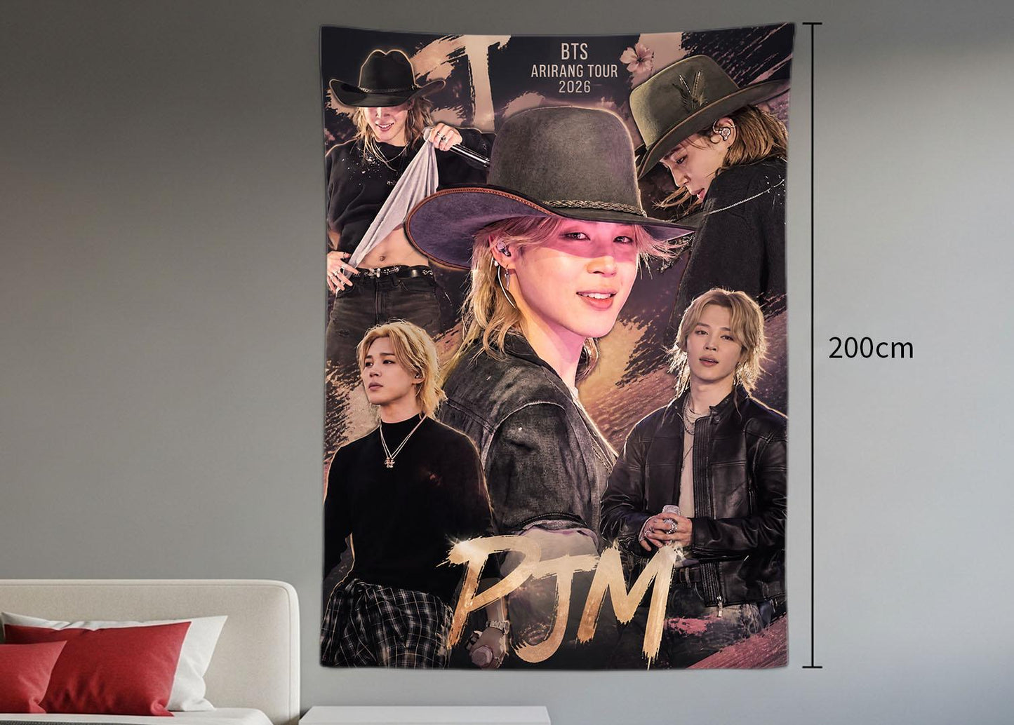 Jimin Hanging Tapestry | Bantan Boys | Personalized Wall Art | Polyester Fabric | Ship Flag Banner