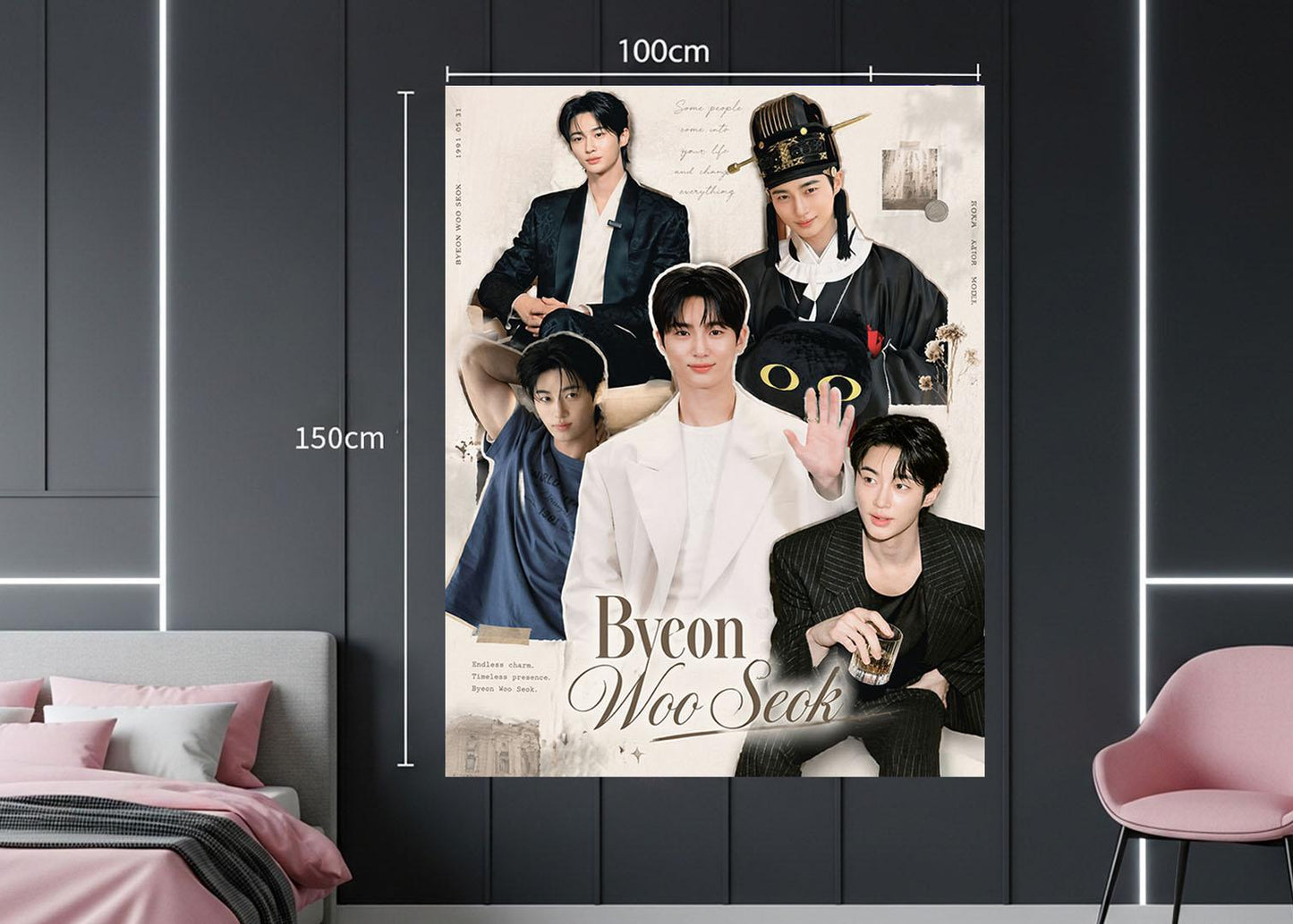byeon woo seok Hanging Tapestry | Personalized Wall Art | Polyester Fabric | Ship Flag Banner