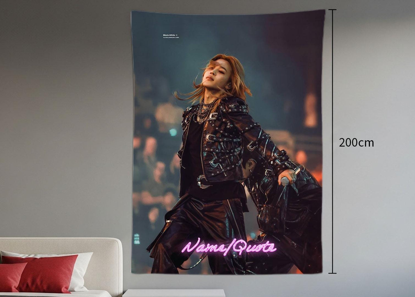 Jimin Hanging Tapestry | Bantan Boys | Personalized Wall Art | Polyester Fabric | Ship Flag Banner