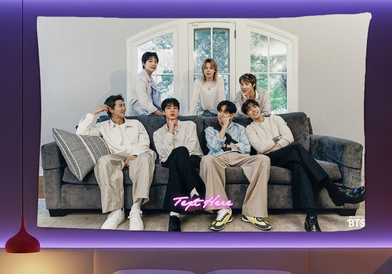 Bangtan Hanging Tapestry | Bantan Boys | Personalized Wall Art | Polyester Fabric | Ship Flag Banner