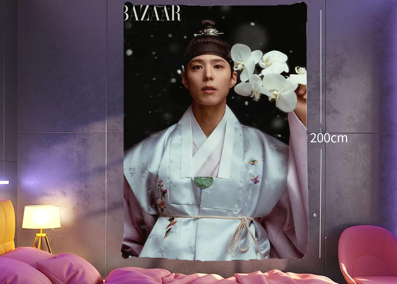 Park Bo Gum Hanging Tapestry | Personalized Wall Art | Polyester Fabric | Ship Flag Banner