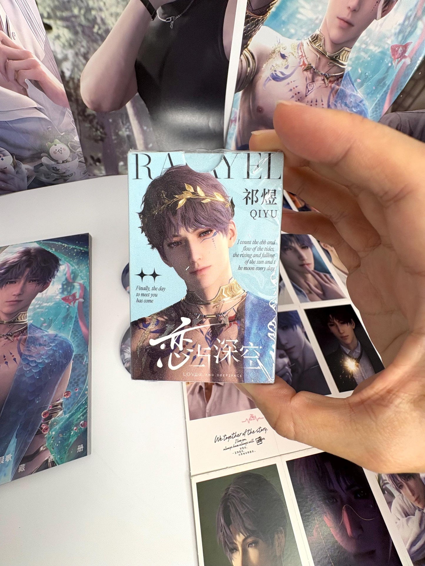 Rafayel Bias Pack 75pcs! Badges Photocards Poster Keychain Amaze Box | Love and Deepspace