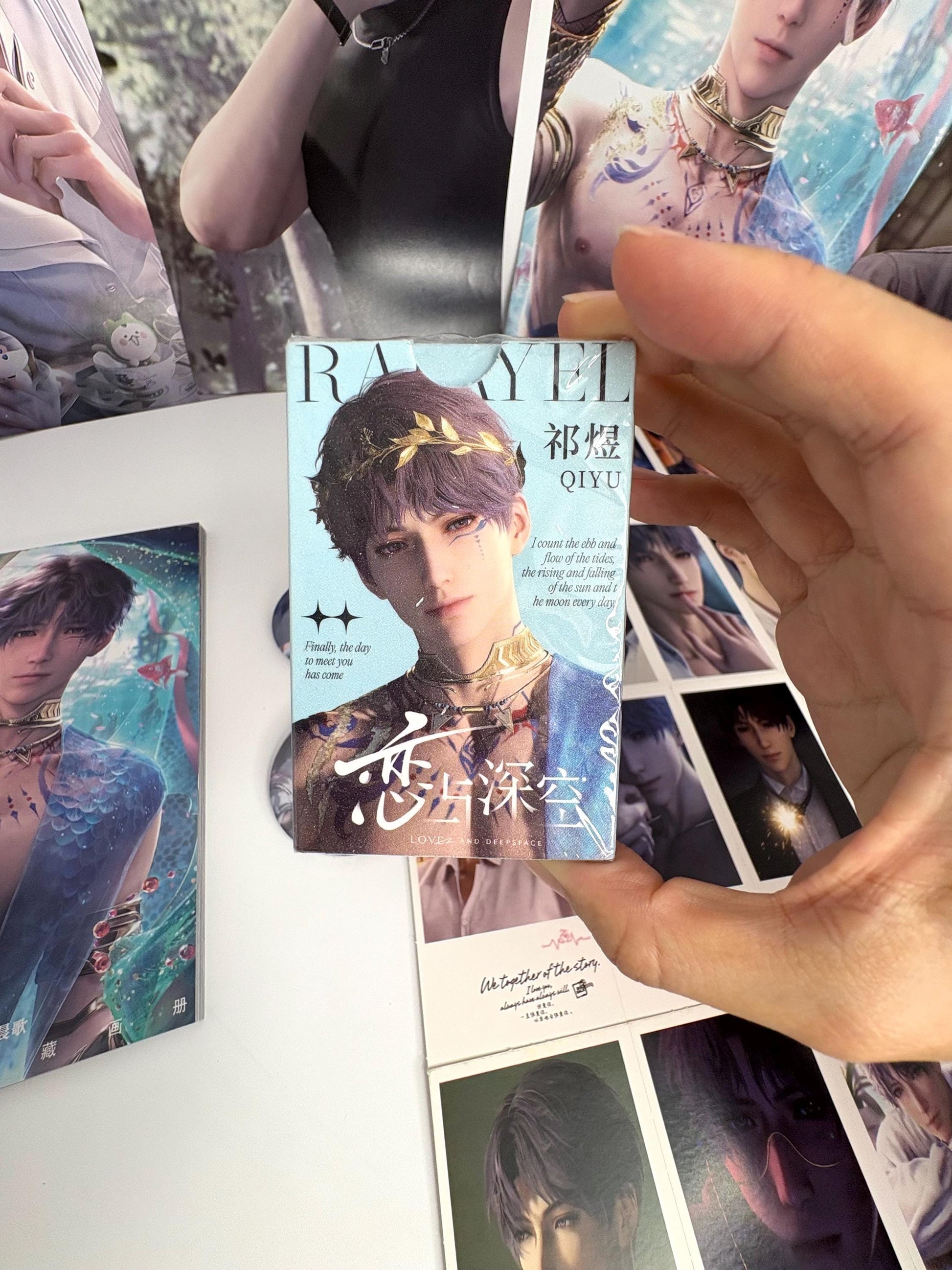 Rafayel Bias Pack 75pcs! Badges Photocards Poster Keychain Amaze Box | Love and Deepspace