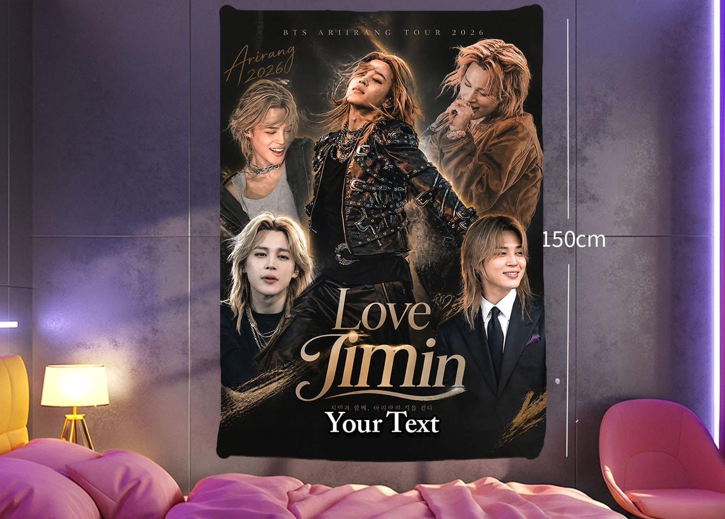 Jimin Hanging Tapestry | Bantan Boys | Personalized Wall Art | Polyester Fabric | Ship Flag Banner