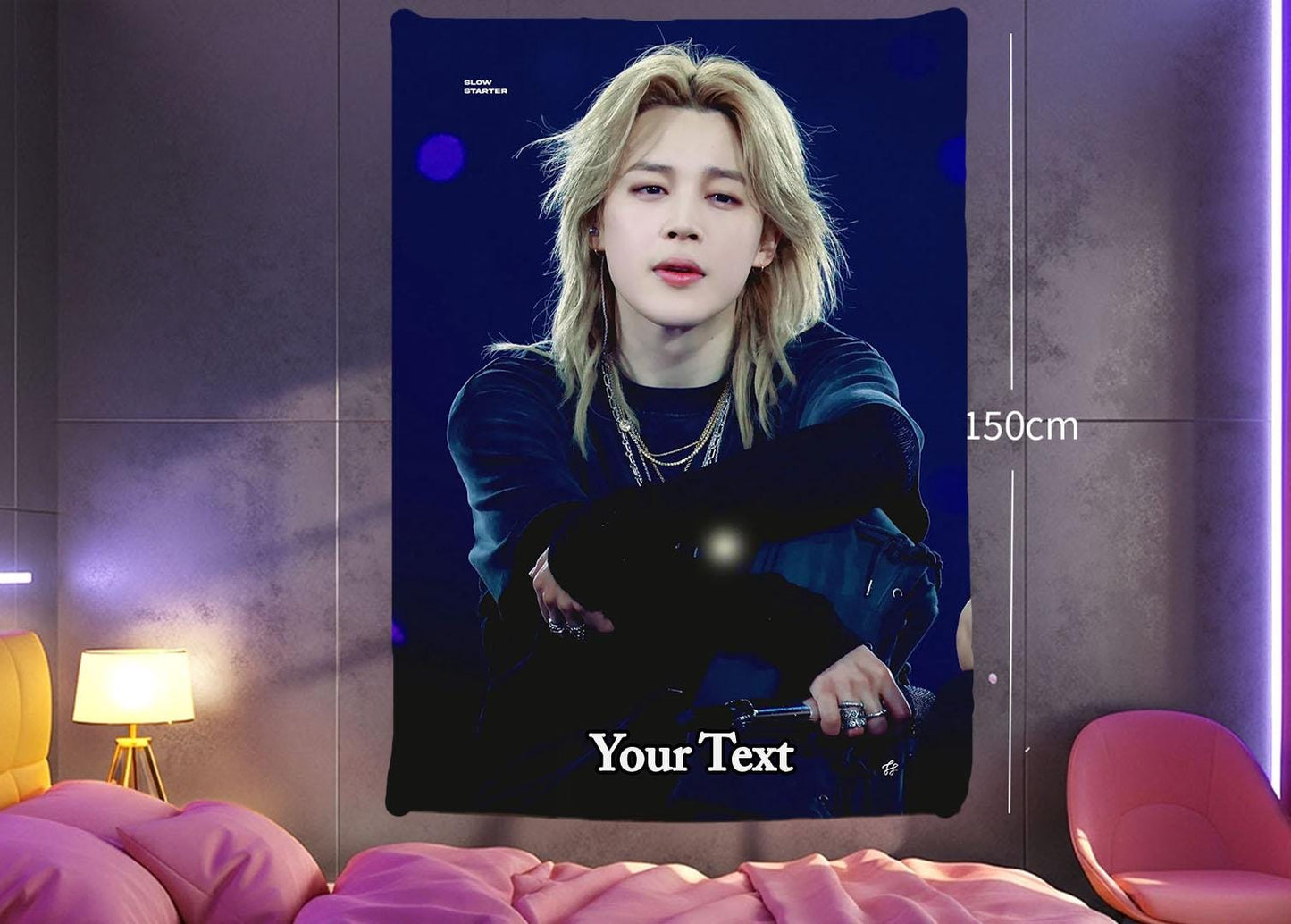 Jimin Hanging Tapestry | Bantan Boys | Personalized Wall Art | Polyester Fabric | Ship Flag Banner