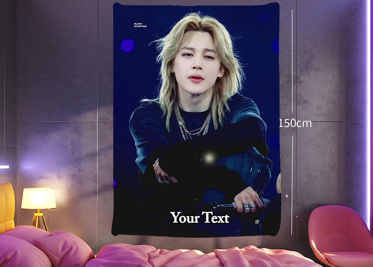 Jimin Hanging Tapestry | Bantan Boys | Personalized Wall Art | Polyester Fabric | Ship Flag Banner