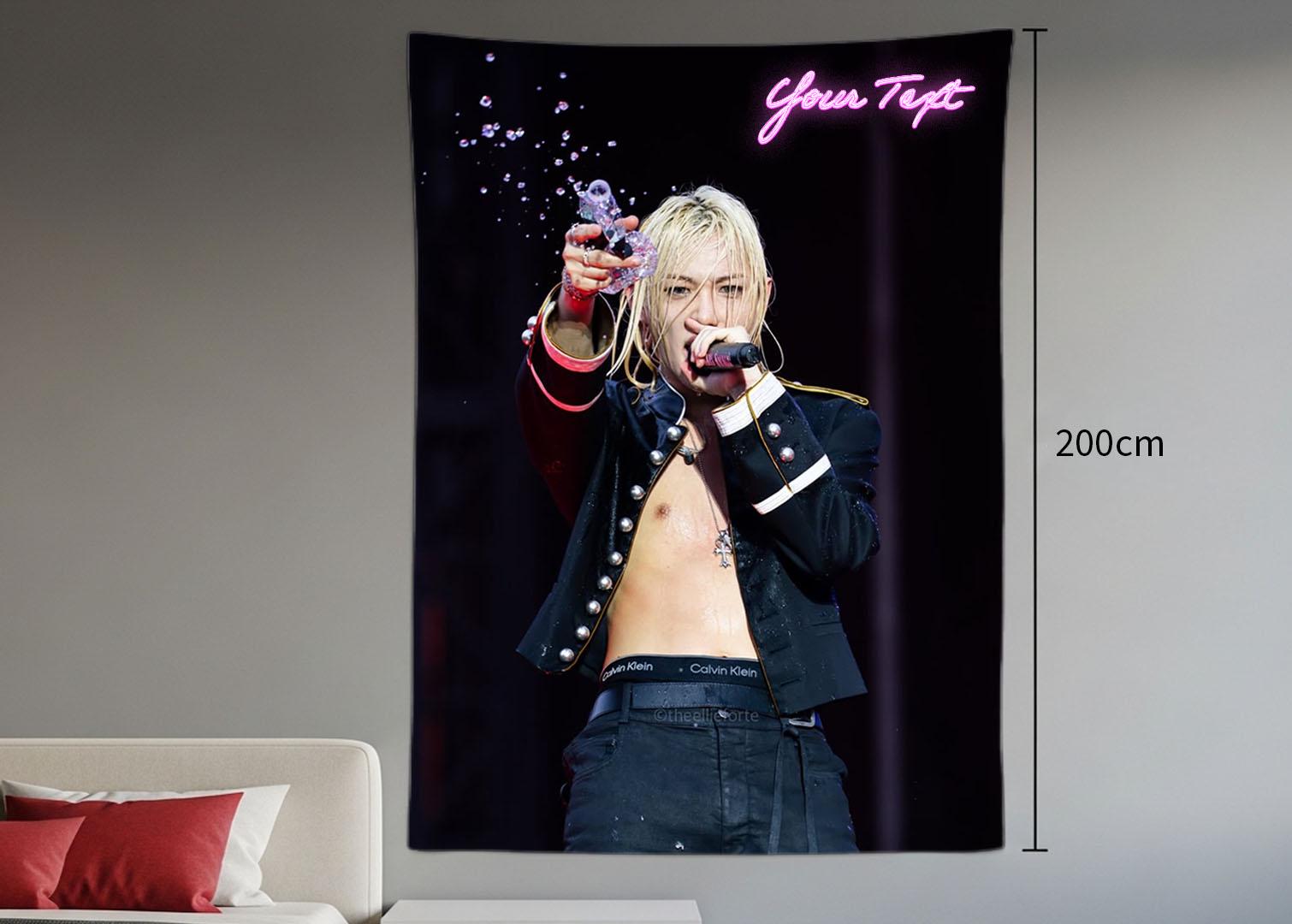 Felix Hanging Tapestry | Stray Kids | Personalized Wall Art | Polyester Fabric | Ship Flag Banner