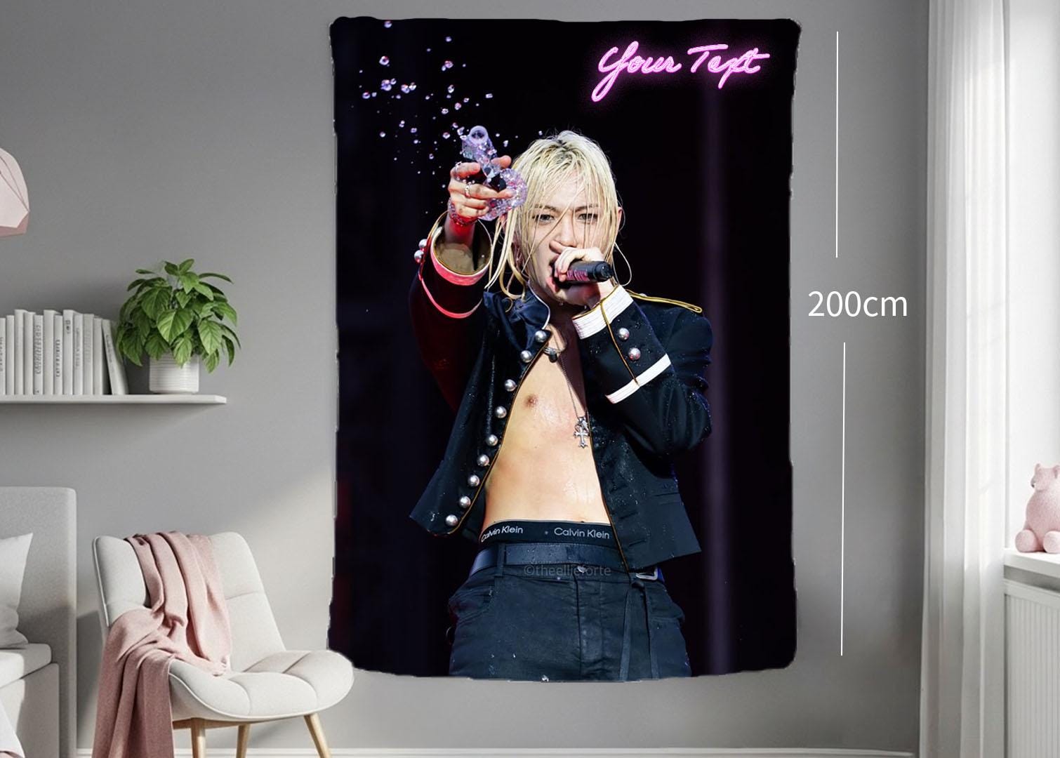 Felix Hanging Tapestry | Stray Kids | Personalized Wall Art | Polyester Fabric | Ship Flag Banner