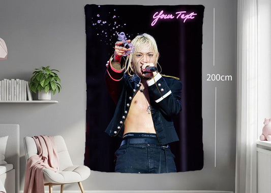 Felix Hanging Tapestry | Stray Kids | Personalized Wall Art | Polyester Fabric | Ship Flag Banner