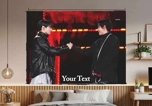 Taekook Hanging Tapestry | Bantan Boys | Personalized Wall Art | Polyester Fabric | Ship Flag Banner