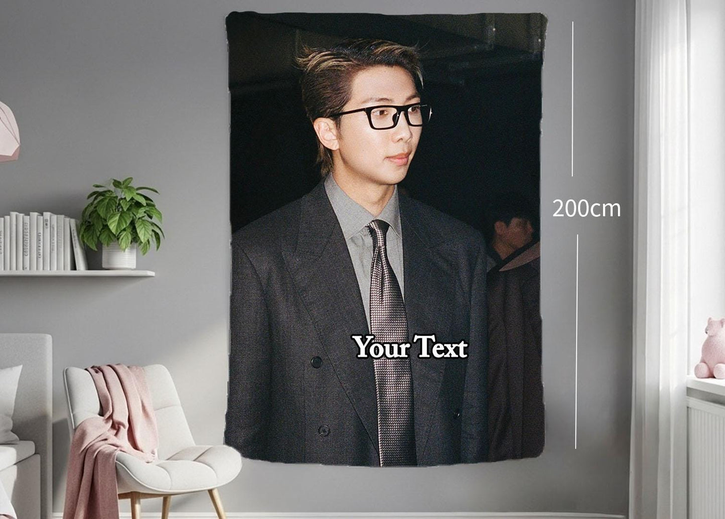 Namjoon Hanging Tapestry | Bantan Boys | Personalized Wall Art | Polyester Fabric | Ship Flag Banner