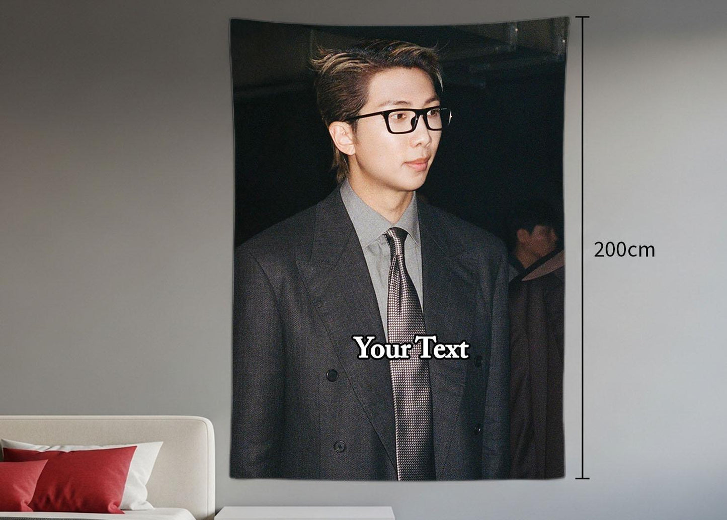 Namjoon Hanging Tapestry | Bantan Boys | Personalized Wall Art | Polyester Fabric | Ship Flag Banner