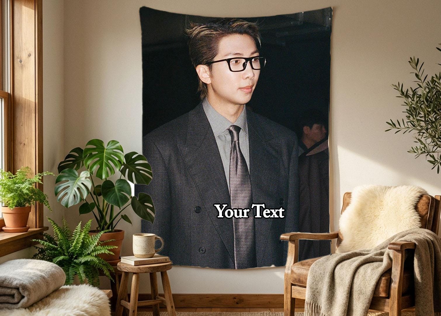 Namjoon Hanging Tapestry | Bantan Boys | Personalized Wall Art | Polyester Fabric | Ship Flag Banner