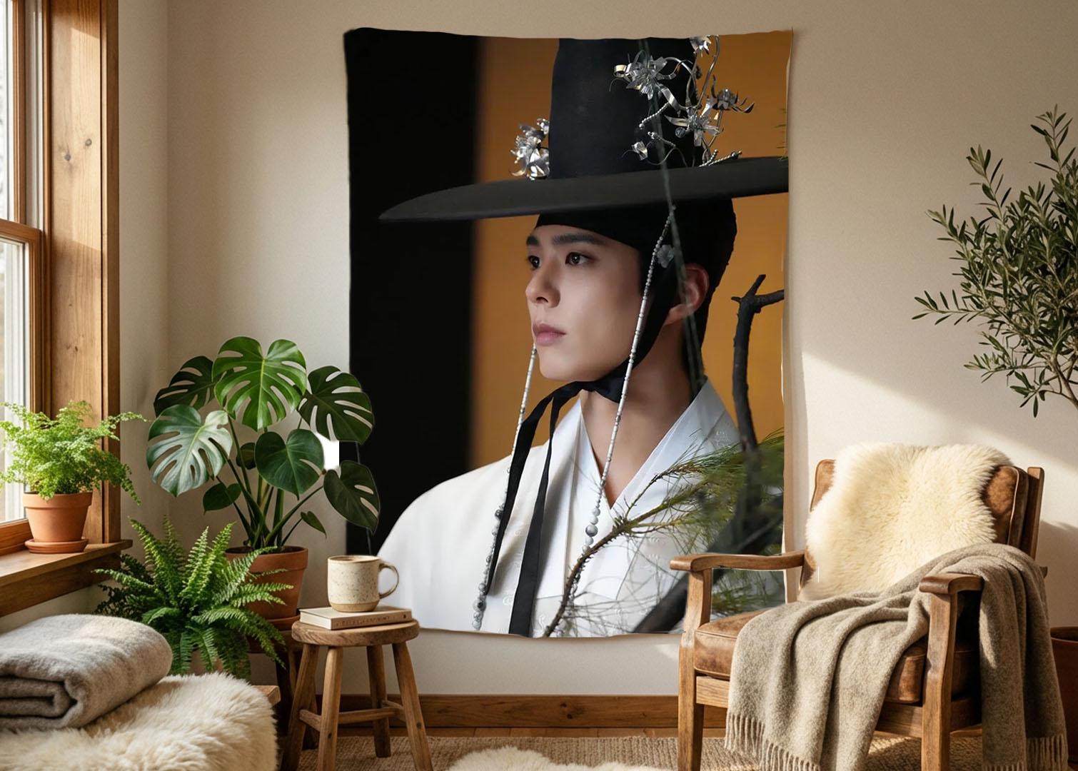 Park Bo Gum Hanging Tapestry | Personalized Wall Art | Polyester Fabric | Ship Flag Banner