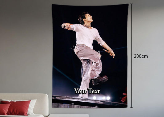 Jungkook Hanging Tapestry | Bantan Boys | Personalized Wall Art | Polyester Fabric | Ship Flag Banner