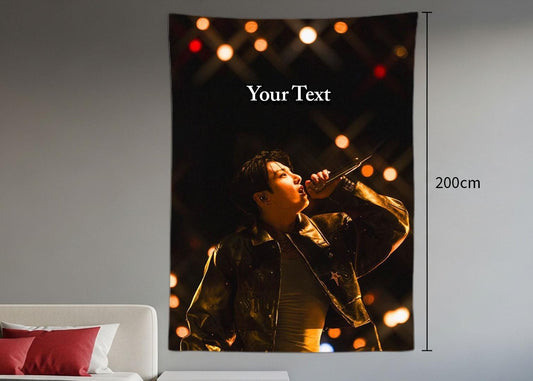 Jungkook Hanging Tapestry | Bantan Boys | Personalized Wall Art | Polyester Fabric | Ship Flag Banner