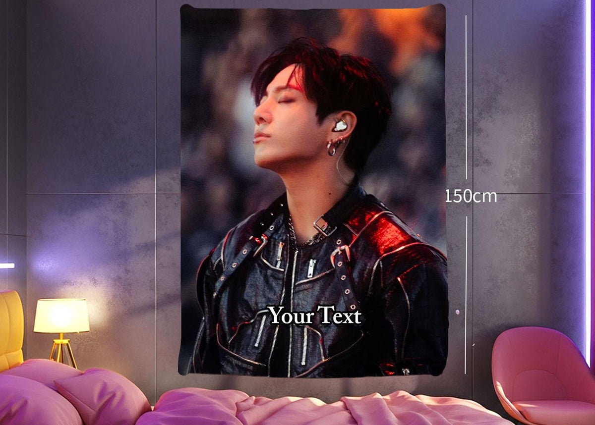 Jungkook Hanging Tapestry | Bantan Boys | Personalized Wall Art | Polyester Fabric | Ship Flag Banner