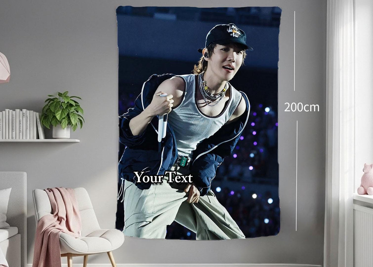J-Hope Hanging Tapestry | Bantan Boys | Personalized Wall Art | Polyester Fabric | Ship Flag Banner